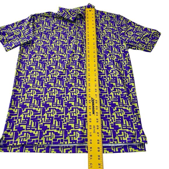 Chubbies Polo Shirt Medium Purple Stretch Performance Preppy Golf Funky - Picture 8 of 9